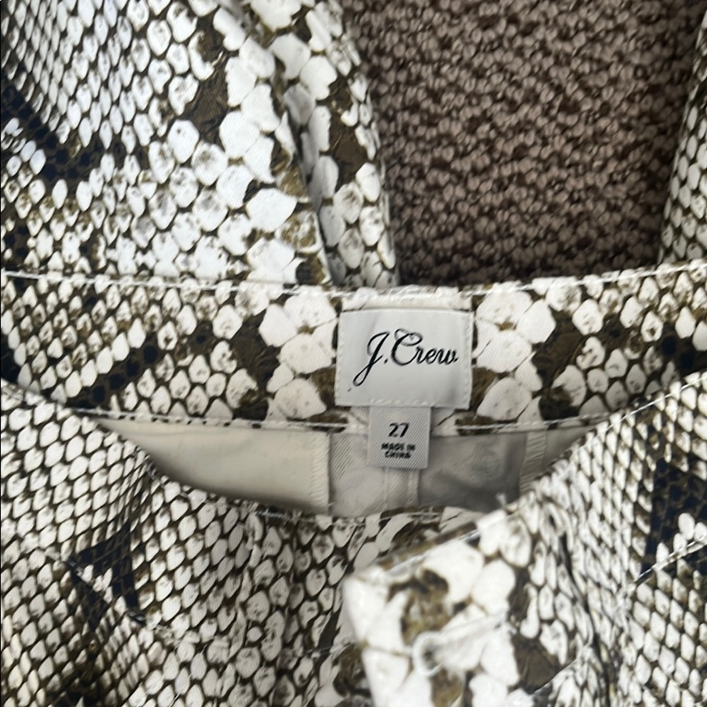 J. Crew green snake skin pant - Picture 6 of 9